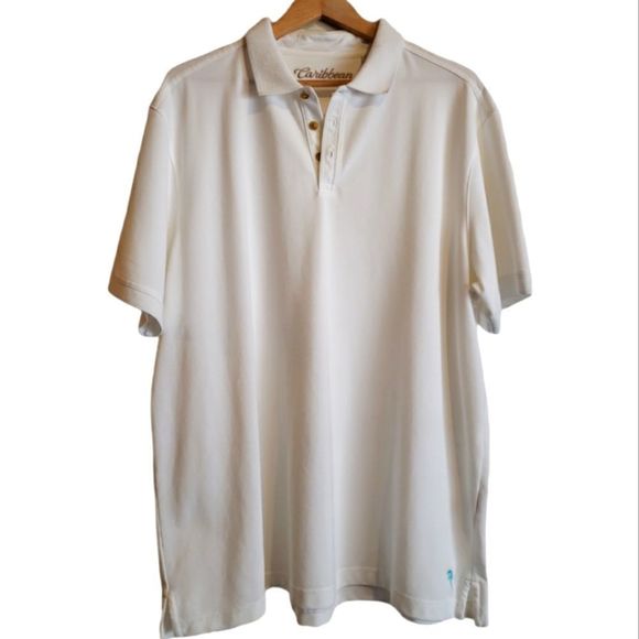 Caribbean Other - Men's XL white polo.
